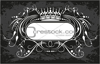 Decorative frame with crown