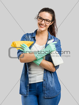 Happy housekeeper 