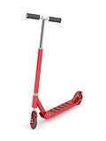 Red kick scooter