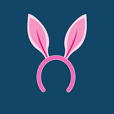 Pink rabbit ears head