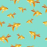Seamless pattern goldfish