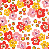 Seamless floral spring pattern 