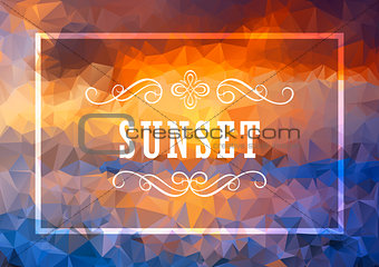 Abstract Geometric background. Summer abstract background poster