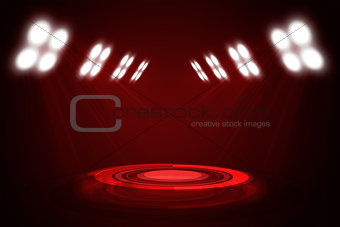 Abstract red exhibition background