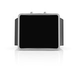 Electronic wristwatch with empty black screen