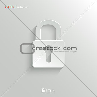 Lock icon - vector web background