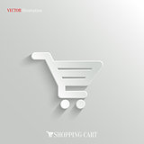 Shopping cart icon - vector web background