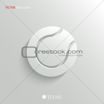 Tennis icon - vector white app button