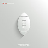Football icon - vector white app button