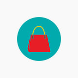 Handbag for ladies vector icon