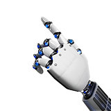 3D Rendering futuristic robot hand