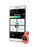 Fitness tracker and smartphone 