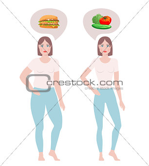 Fat and slim women