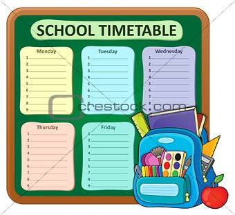 Weekly school timetable composition 5