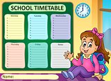 Weekly school timetable theme 7