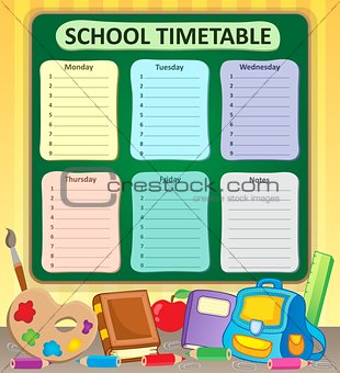 Weekly school timetable topic 6