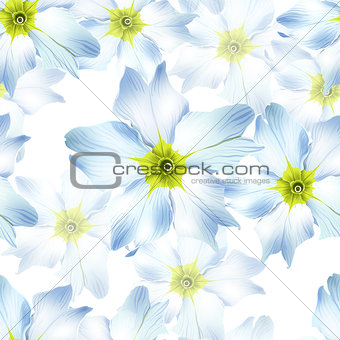 white flowers seamless