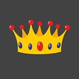 Vector crown isolated on black background