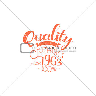 Hundred Percent Quality Clothing Vintage Emblem