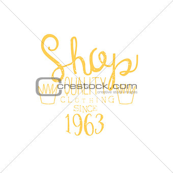 Tailor Shop Yellow Vintage Emblem