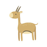 Gazelle Realistic Childish Illustration