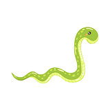 Boa Snake Realistic Childish Illustration