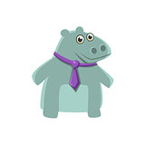 Hippo Wearing Neck Tie