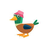 Duck Wearing Pink Hat