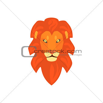 Lions Head Realistic Simplified Drawing