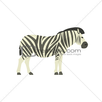Zebra Realistic Simplified Drawing