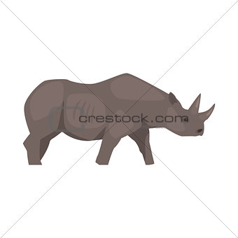 Rhinoceros Realistic Simplified Drawing