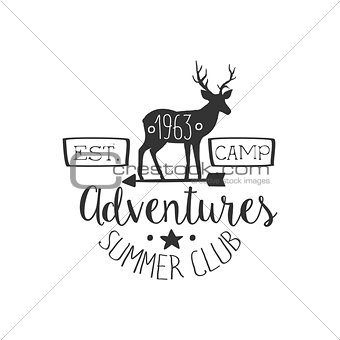 Summer Club Adventures Vintage Emblem