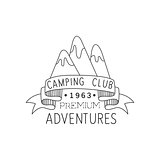 Premium Camping Club Vintage Emblem