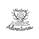 Hunting Club Adventures Vintage Emblem