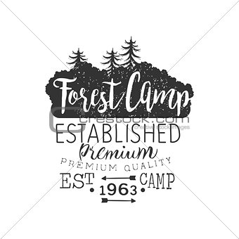 Premium Forest Camp Vintage Emblem