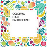 Organic fruits template in vector illustration
