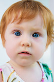 closeup portrait of a girl toddler