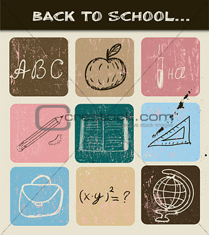 Back to school hand drawn poster.