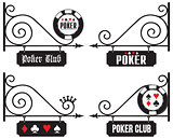 Street signs at the venue of poker events