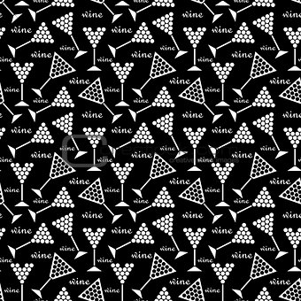 seamless pattern with wine glasses. vector