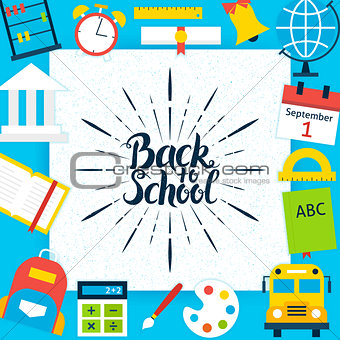 Back to School Paper Template Concept