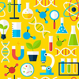 Yellow Seamless Pattern Science Education