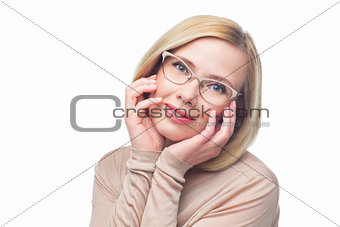 Beautiful woman in glasses