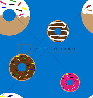 Doughnuts seamless pattern