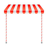 Sale Stand with Red Awning