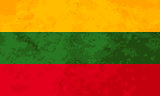 True proportions Lithuania flag with texture