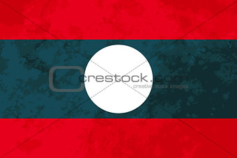 True proportions Laos flag with texture