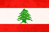 True proportions Lebanon flag with texture