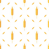 Seamless Wheat Pattern. Set of Ears