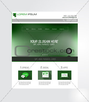 Minimal Website Home Page Design with Slider background